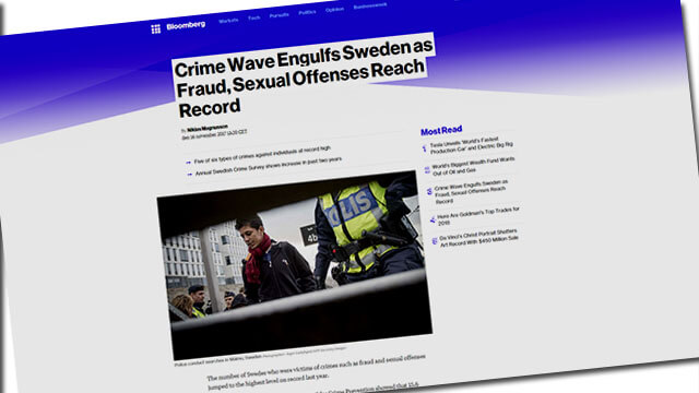 Bloomberg &#8211; Swedish crime wave