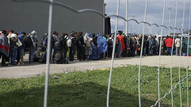 Syriska migranter på väg till Tyskland