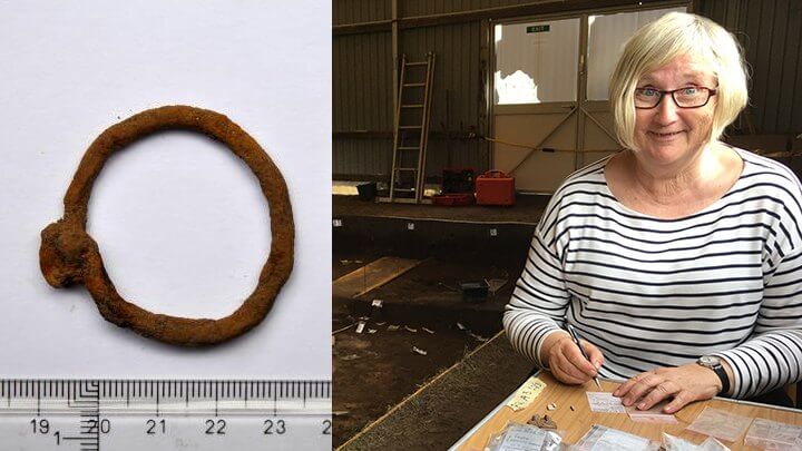 Exempel på gallrad amulettring/Lena Holmquist. Foto: Arkeologerna/SU