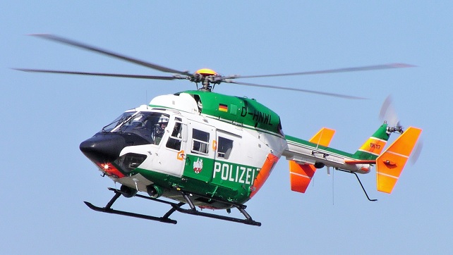 tyskland polis helikopter