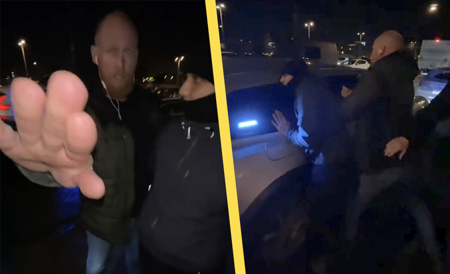 VIDEO: Maskerad man motsätter sig polisen &#8211; &#8220;Ey vad gör du mannen&#8221;