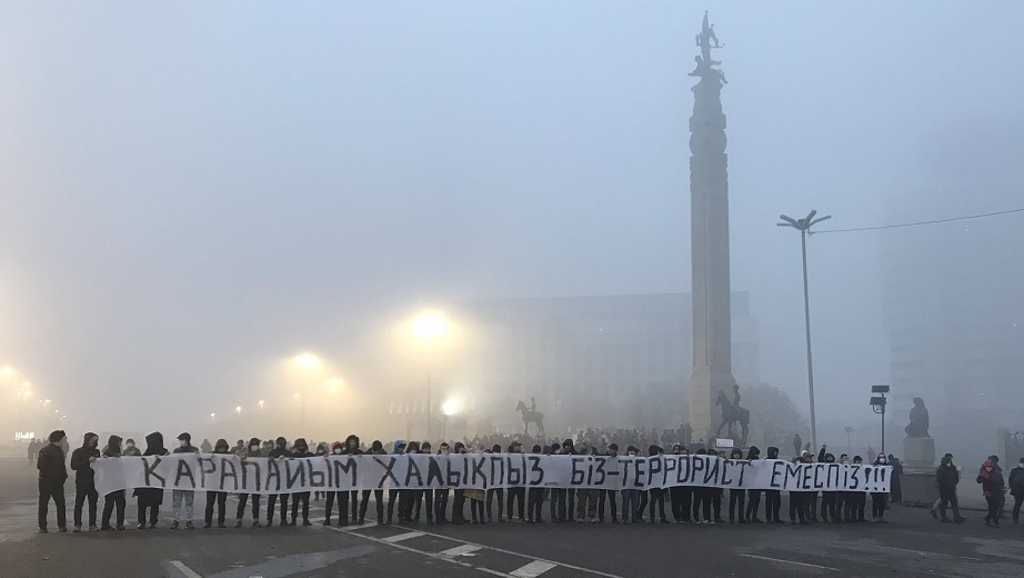 kazakstan protester