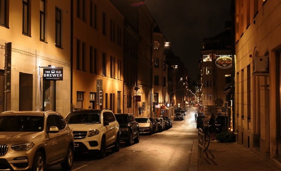 stockholm stad kväll natt