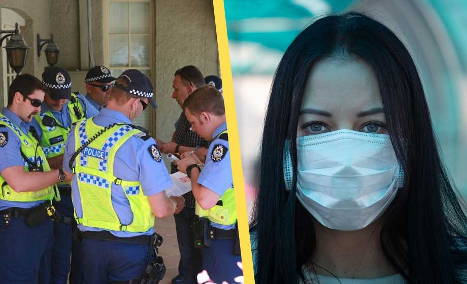 australien-polis-mask-munskydd