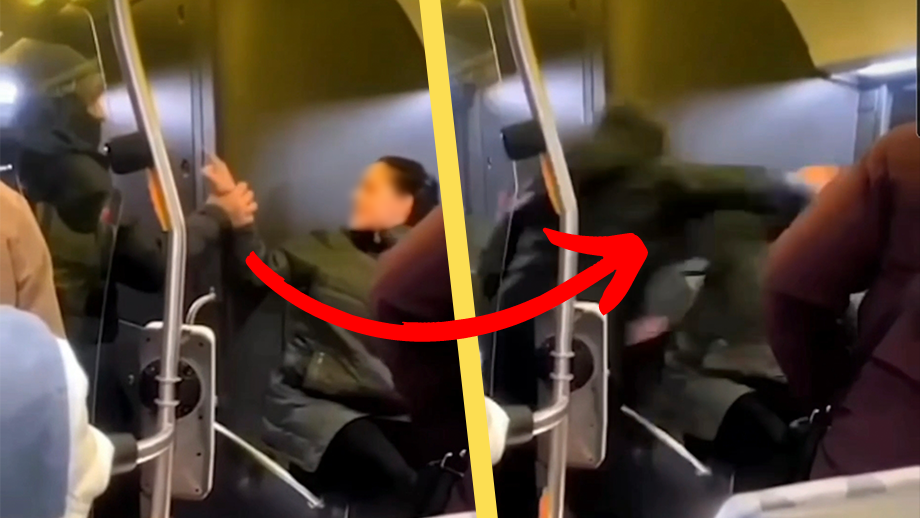 VIDEO: Kvinna misshandlas på bussen &#8211; &#8220;Knullar din mamma&#8221;