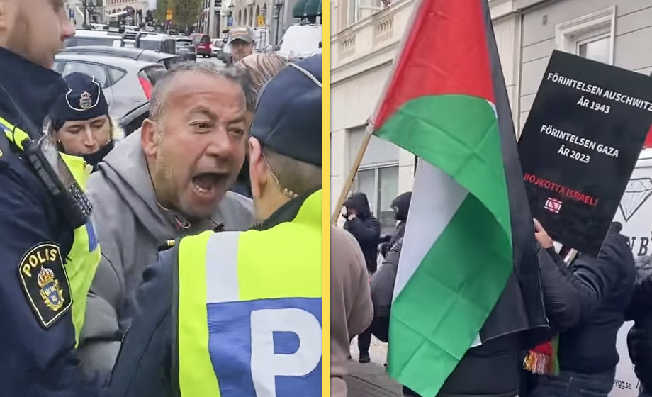 Artikelbild för artikeln: VIDEO: Araber angriper polisen vid israeliskt ambassadörs-besök