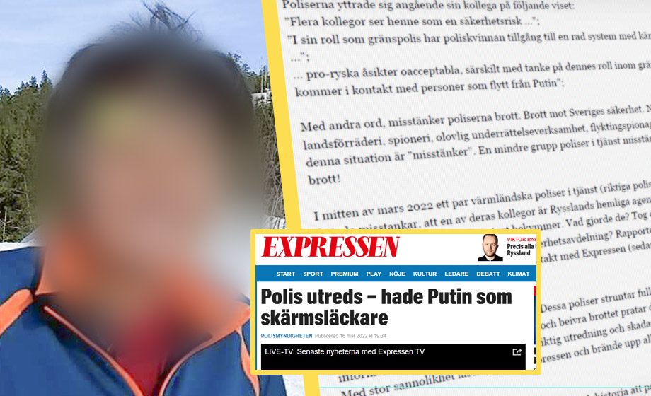 Polis med rysk bakgrund Expressen-tvingades bort – ingen åtgärd från JO