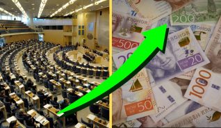Artikelbild för artikeln Riksdagsledamöternas månadslön HÖJS