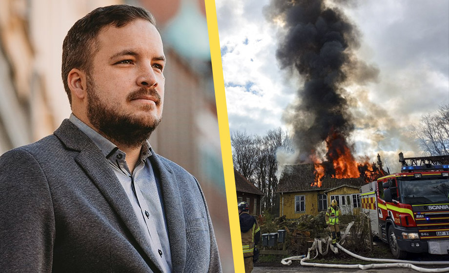 Artikelbild för artikeln: Brandattack i helgen mot "Svenskarnas hus" i Skåne