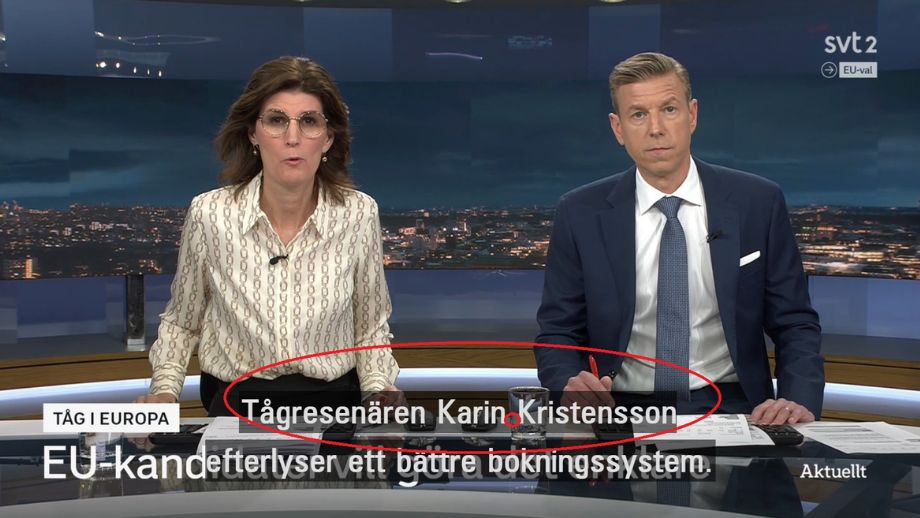 Artikelbild för artikeln: SVT intervjuade resenär som vill se satsningar på tågtrafik - mörkade att hon är LO-ekonom