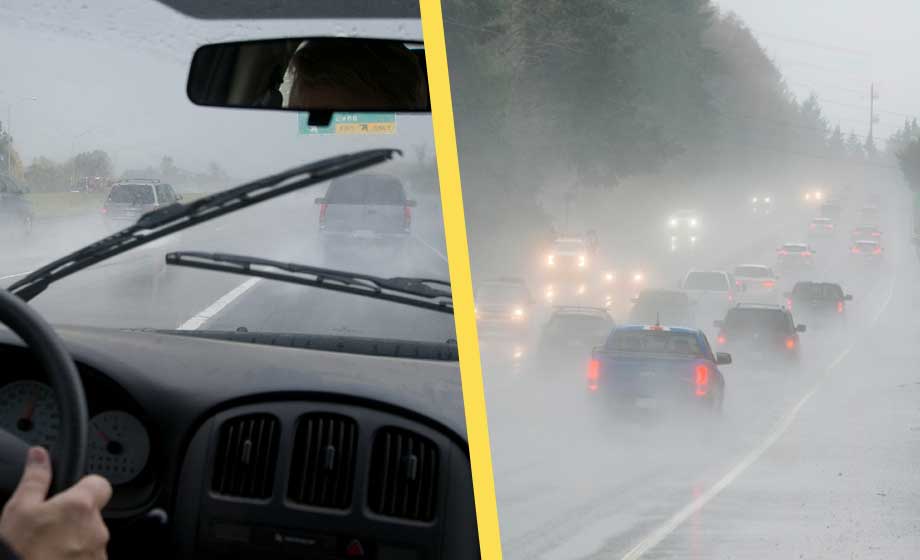 Artikelbild för artikeln: Även regn förkortar elbilars räckvidd