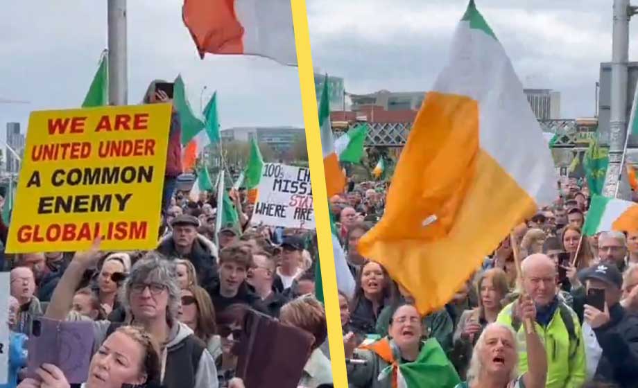 Artikelbild för artikeln: Stora irländska demonstrationer mot invandring