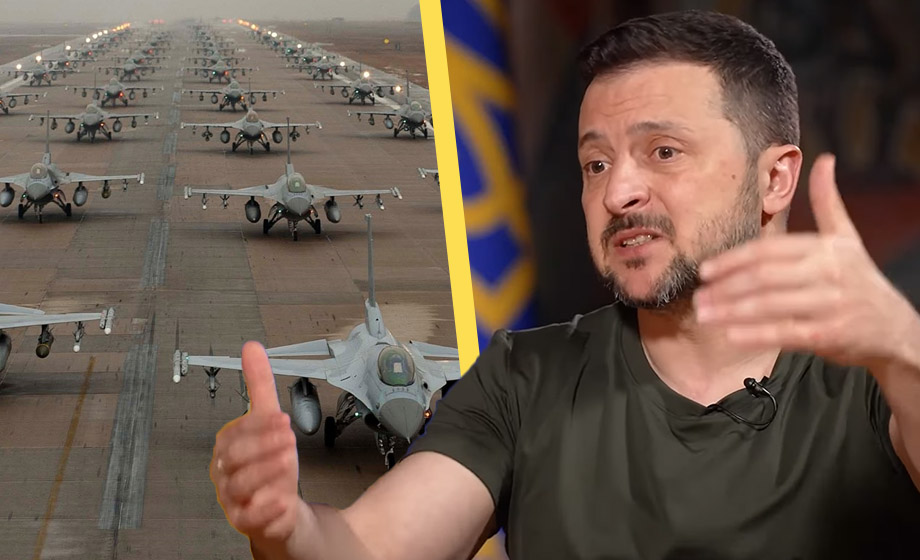 Artikelbild för artikeln Zelenskyj i intervju: Ukraina behöver 120-130 F-16-plan