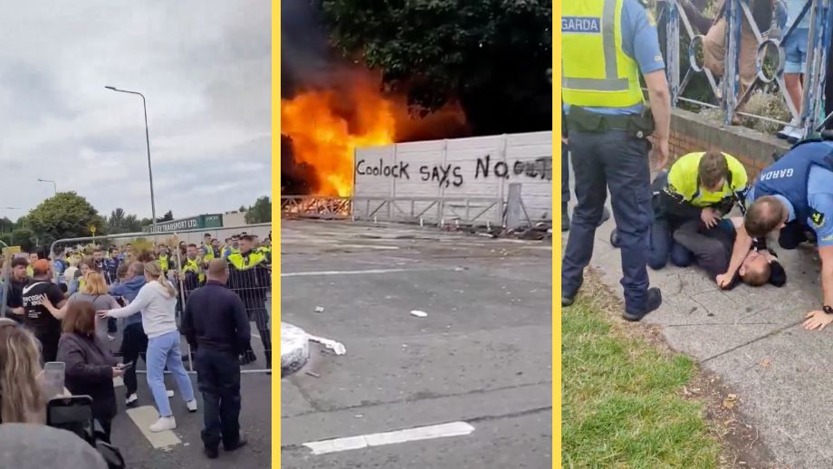 Artikelbild för artikeln: VIDEO: Protesterar mot nytt migrantboende - eldar upp grävmaskin