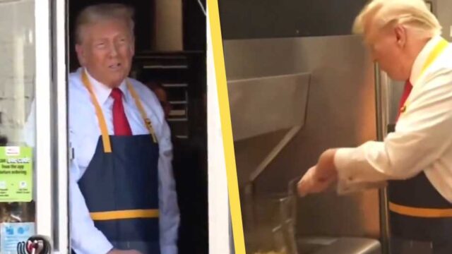 Artikelbild för artikeln: Trump jobbade på McDonald's - hånade Harris