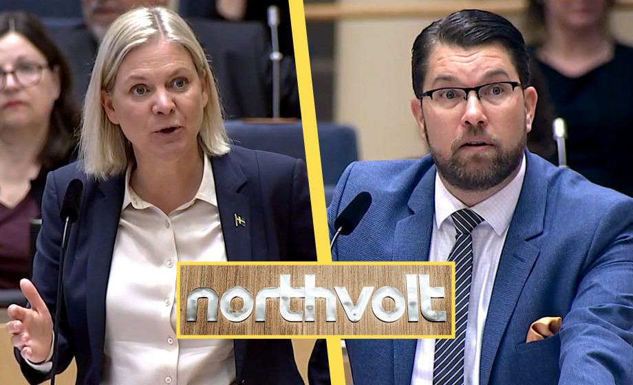 VIDEO: Anderssons hånfulla känga: SD vill inte satsa på Northvolt