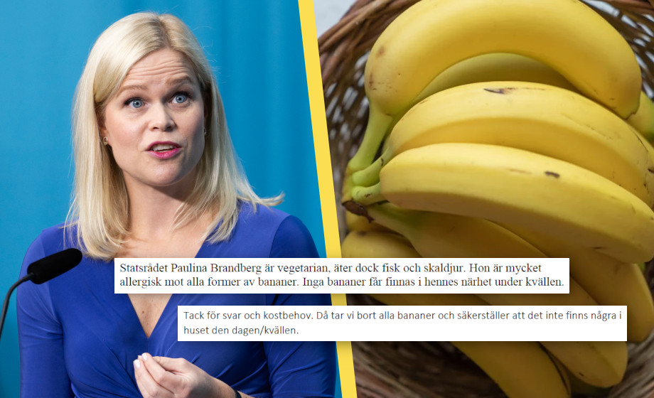 44 mejl avslöjar statsrådets extrema bananfobi