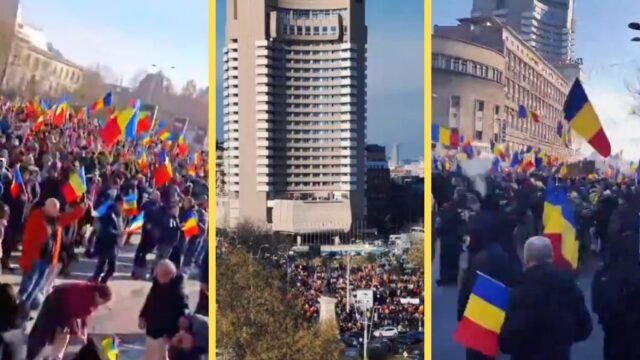 Artikelbild för artikeln: VIDEO: Stor protest mot ogiltigförklarat val i Rumänien